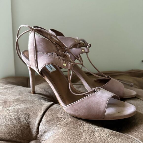 Steve Madden Suede Lace-Up Dress Sandals - Picture 2 of 9